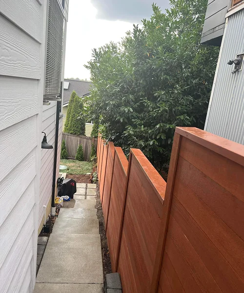 Horizontal Fence with top rail in Issaquah 